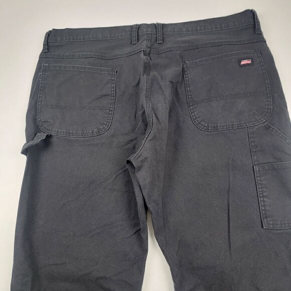 Vintage Y2k Men's 42X30 Dickies Distressed Black Carpenter Cargo Baggy Pants - Picture 4 of 11